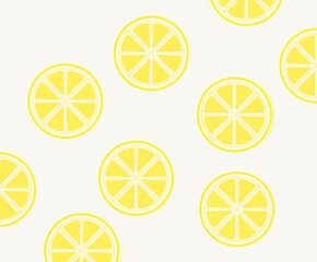 lemon seamless pattern slice of fruit 