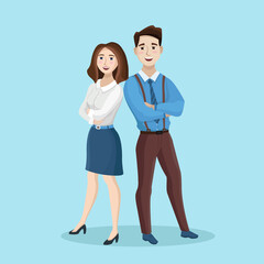 Vector cartoon business character