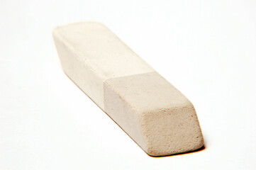 Close up of a Eraser on white background