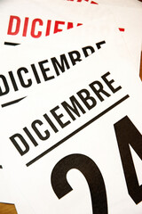 Close upf of Calendar Days, December