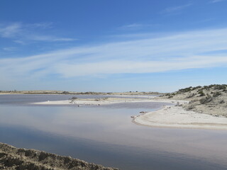 a salt landscape close to the Ojo de Liebre Lagoon in Baja California Sur in the month of February, Mexico
