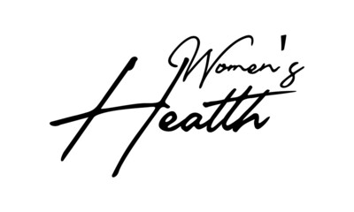Women's Health Typography Black Color Text On 
White Background