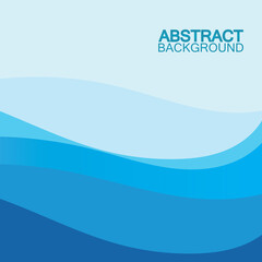 Blue wave vector abstract background flat design stock illustration