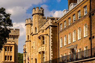 Fototapeta na wymiar Tower of London (Her Majesty's Royal Palace and Fortress of the Tower of London), England. UNESCO World Heritage