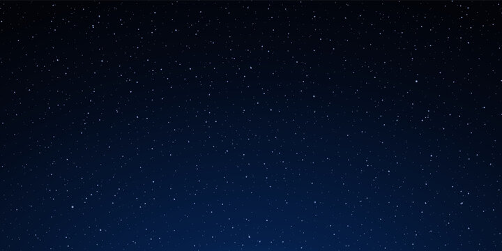 The night sky is full of stars. Vector Sky Background