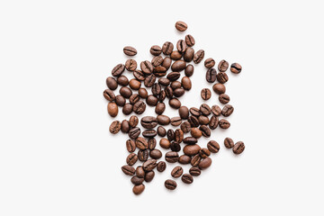 coffee beans on white background