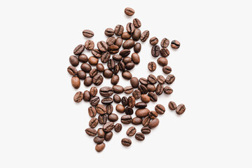 coffee beans on white background