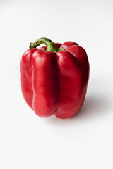 red bell pepper, red pepper on white background