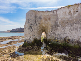 Sunny day and low tide at Botany Bay, Margate