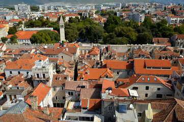 Fototapeta na wymiar Panoramic view of the old town of Split, Croatia.