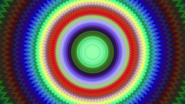  Fractal de diana con orbitas concentricas a colores que giran
