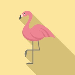 Flamingo bird icon. Flat illustration of flamingo bird vector icon for web design