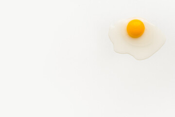 chicken yolk on a white plate, chicken eggs on a white plate, chicken yolk