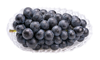 Wine grape in packaging isolated on white. Kyoho Grape isolated on white With clipping path.