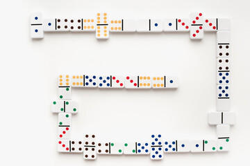 board game, dominoes, children games, dominoes on a white background