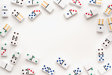 board game, dominoes, children games, dominoes on a white background