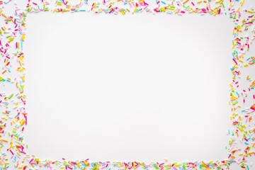 Easter cake sprinkle, color background, colored sprinkles