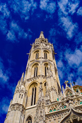 Obraz premium It's Matthias Church, Budapest, Hungary. it was originally built in Romanesque style in 1015
