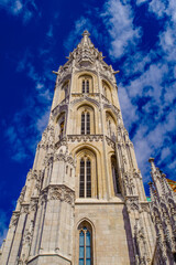 Fototapeta na wymiar It's Matthias Church, Budapest, Hungary. it was originally built in Romanesque style in 1015