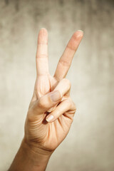 Hand Sign performing symbol language