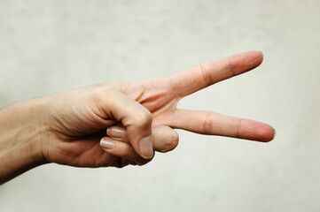 Hand Sign performing symbol language