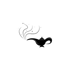 Magic lamp logo vector