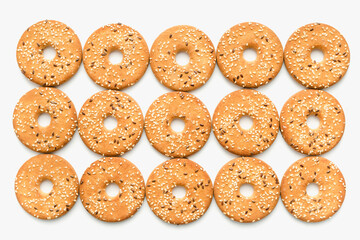 cookies on white background, confectionery, biscuits for tea, bakery products