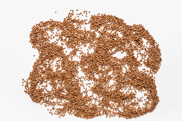 buckwheat on a white background, buckwheat