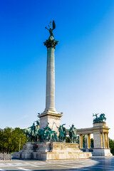 Fototapeta na wymiar It's Heroes square of Budapest, Hungary