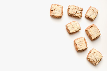 cookies on white background