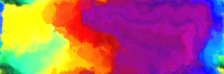 abstract watercolor background with watercolor paint with green yellow, dark magenta and yellow colors and space for text or image