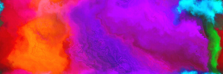 abstract watercolor background with watercolor paint with dark violet, dark cyan and orange red colors. can be used as background texture or graphic element