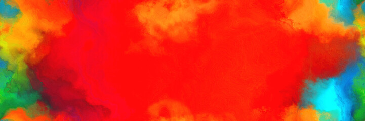 abstract watercolor background with watercolor paint with blue chill, red and golden rod colors. can be used as background texture or graphic element