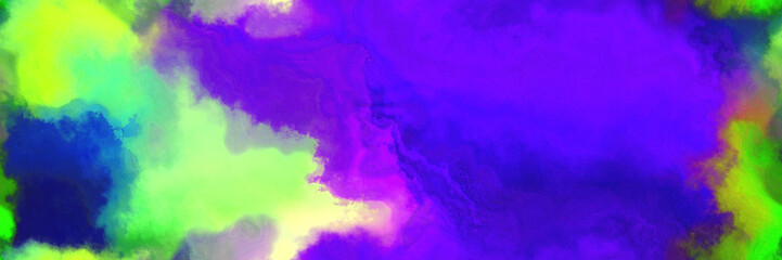 Fototapeta na wymiar abstract watercolor background with watercolor paint with blue violet, pastel green and tan colors. can be used as web banner or background