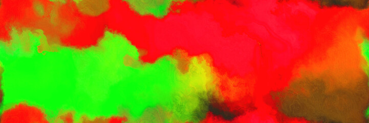 abstract watercolor background with watercolor paint with orange red, neon green and red colors. can be used as background texture or graphic element