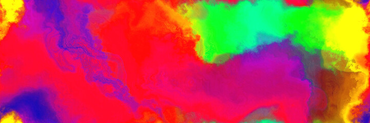 abstract watercolor background with watercolor paint with crimson, gold and vivid lime green colors