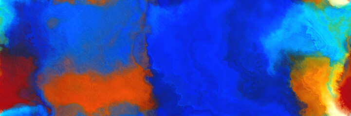 Obraz na płótnie Canvas abstract watercolor background with watercolor paint with coffee, strong blue and dark turquoise colors. can be used as web banner or background