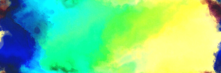 Fototapeta premium abstract watercolor background with watercolor paint with turquoise, midnight blue and khaki colors. can be used as background texture or graphic element