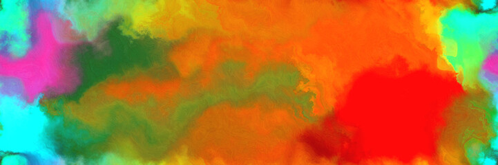 abstract watercolor background with watercolor paint with coffee, medium sea green and medium orchid colors. can be used as web banner or background