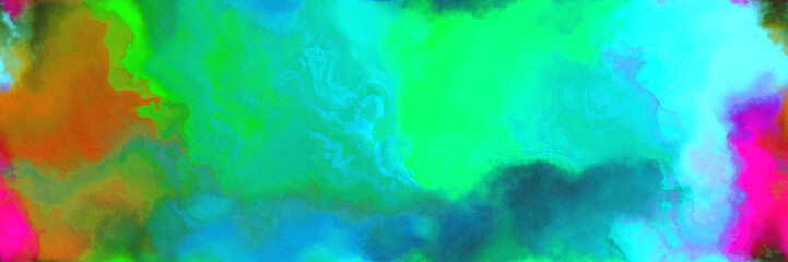 abstract watercolor background with watercolor paint with light sea green, moderate red and turquoise colors