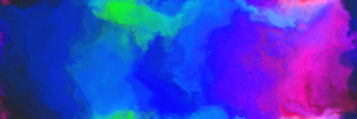 Naklejka na ściany i meble abstract watercolor background with watercolor paint with dark orchid, strong blue and light sea green colors
