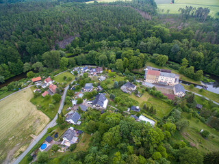schloß wolkenburg Limbach-Oberfrohna bei Chemnitz Sachsen Luftbild Drohne