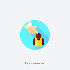 Racism vector icon illustration. Stop racism icon. Ui/Ux. Premium quality.