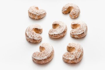 gingerbread cookies, gingerbread cookies on a white background, bakery products