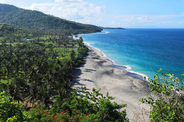 Beautiful Beach at the Viewpoint at Sinjai, Lombok, Indonesia, Asia © Marc Stephan