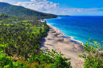 Beautiful Beach at the Viewpoint at Sinjai, Lombok, Indonesia, Asia