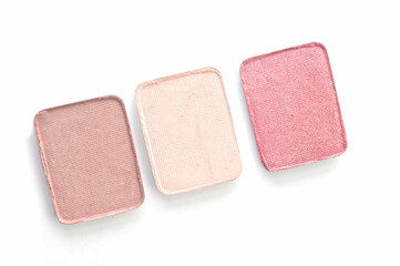 Make-up on white background .