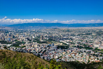 It's Panoramic view of Tbilisi, Georgia. Tbilisi is the capital and the largest city of Geogia with 1,5 mln people population
