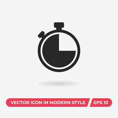 Stopwatch vector icon, simple sign for web site and mobile app.