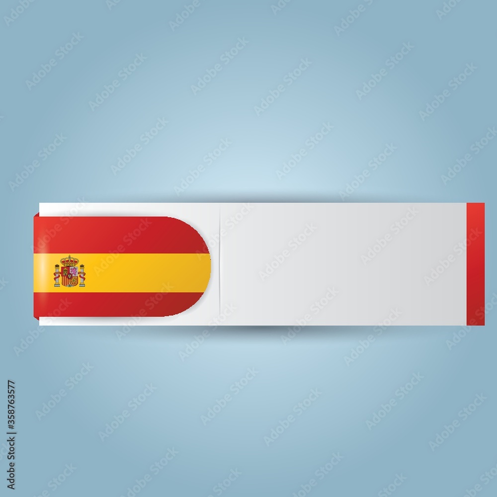 Sticker spain flag banner